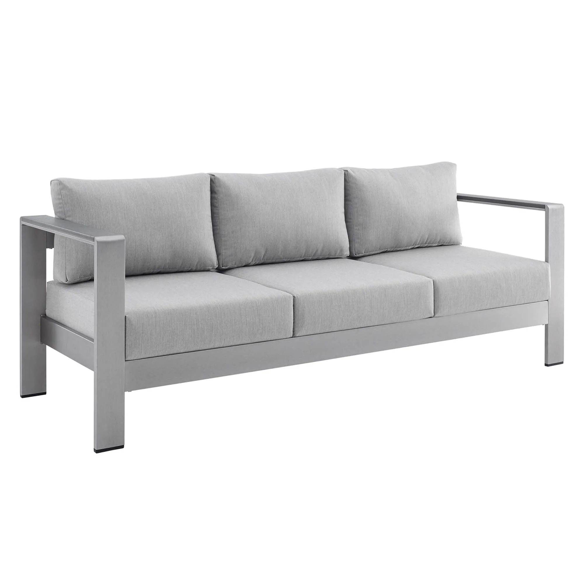 Shore Sunbrella® Fabric Outdoor Patio Aluminum 3 Piece Set by Modway
