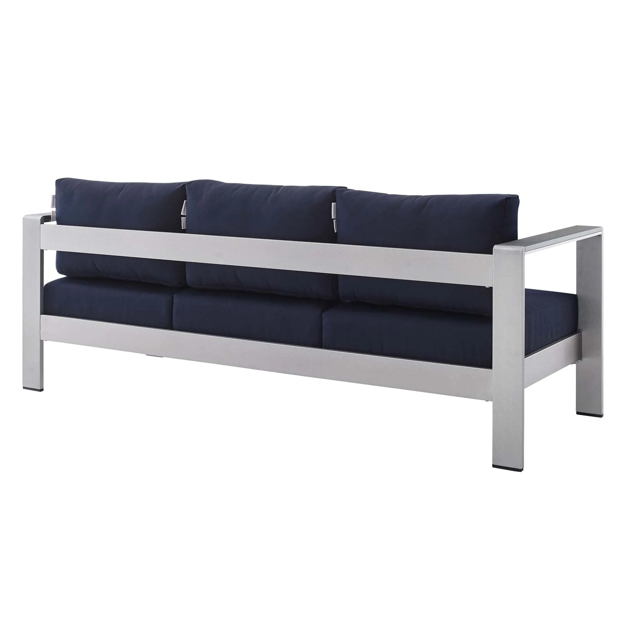 Shore Sunbrella® Fabric Outdoor Patio Aluminum 3 Piece Set by Modway