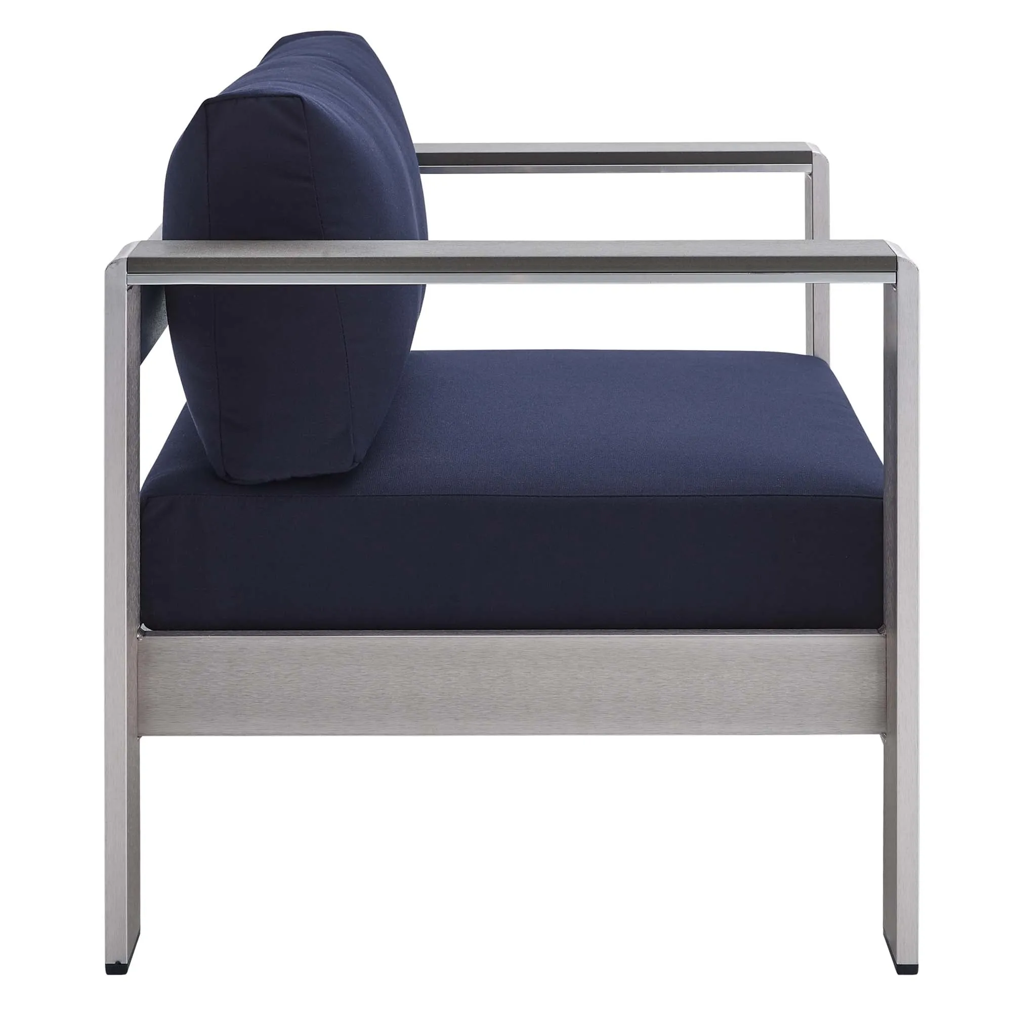 Shore Sunbrella® Fabric Outdoor Patio Aluminum 4 Piece Set by Modway