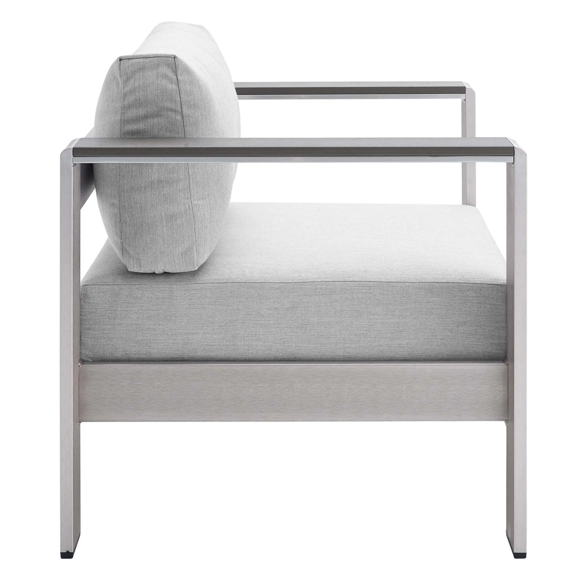 Shore Sunbrella® Fabric Outdoor Patio Aluminum 4 Piece Set by Modway
