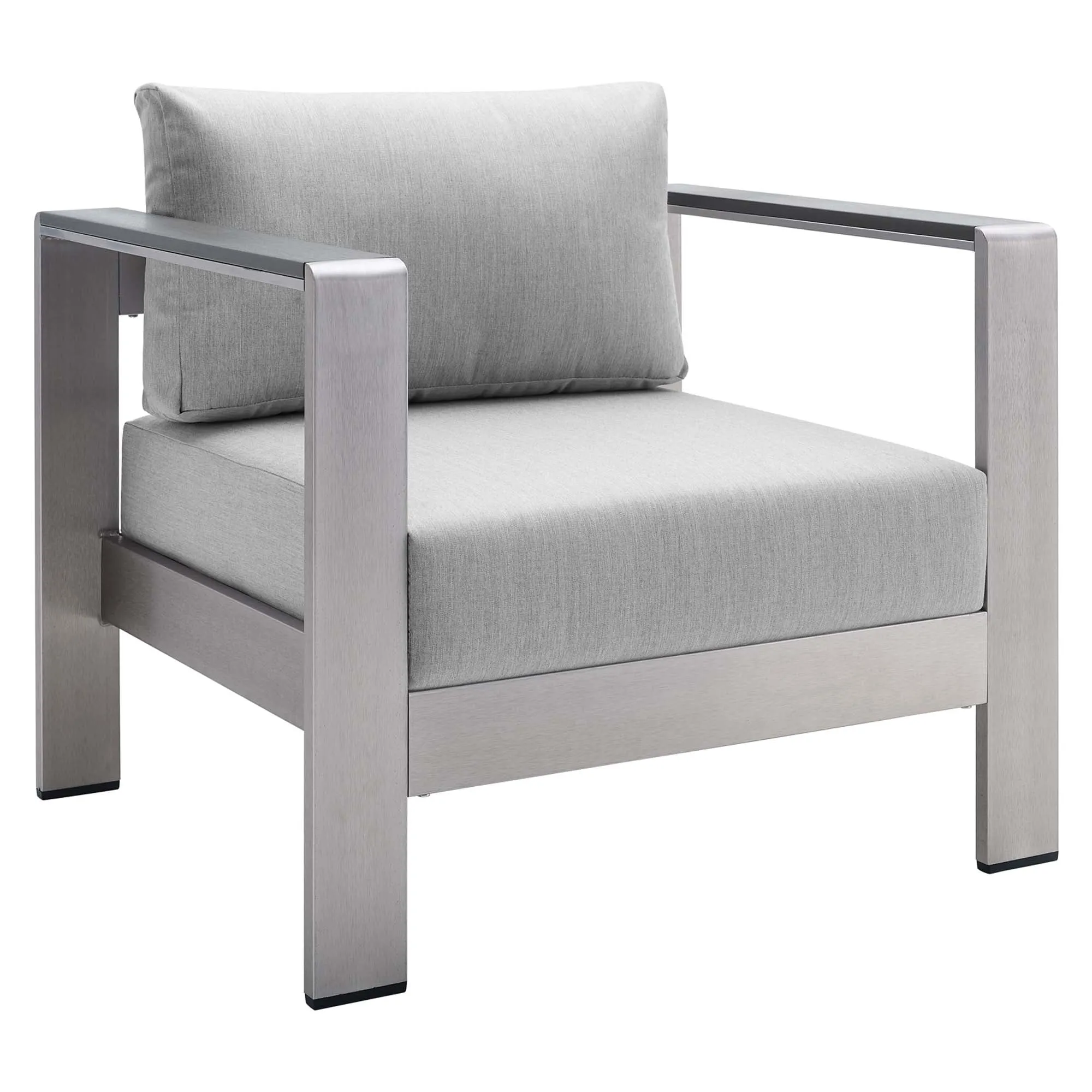 Shore Sunbrella® Fabric Outdoor Patio Aluminum 4 Piece Set by Modway