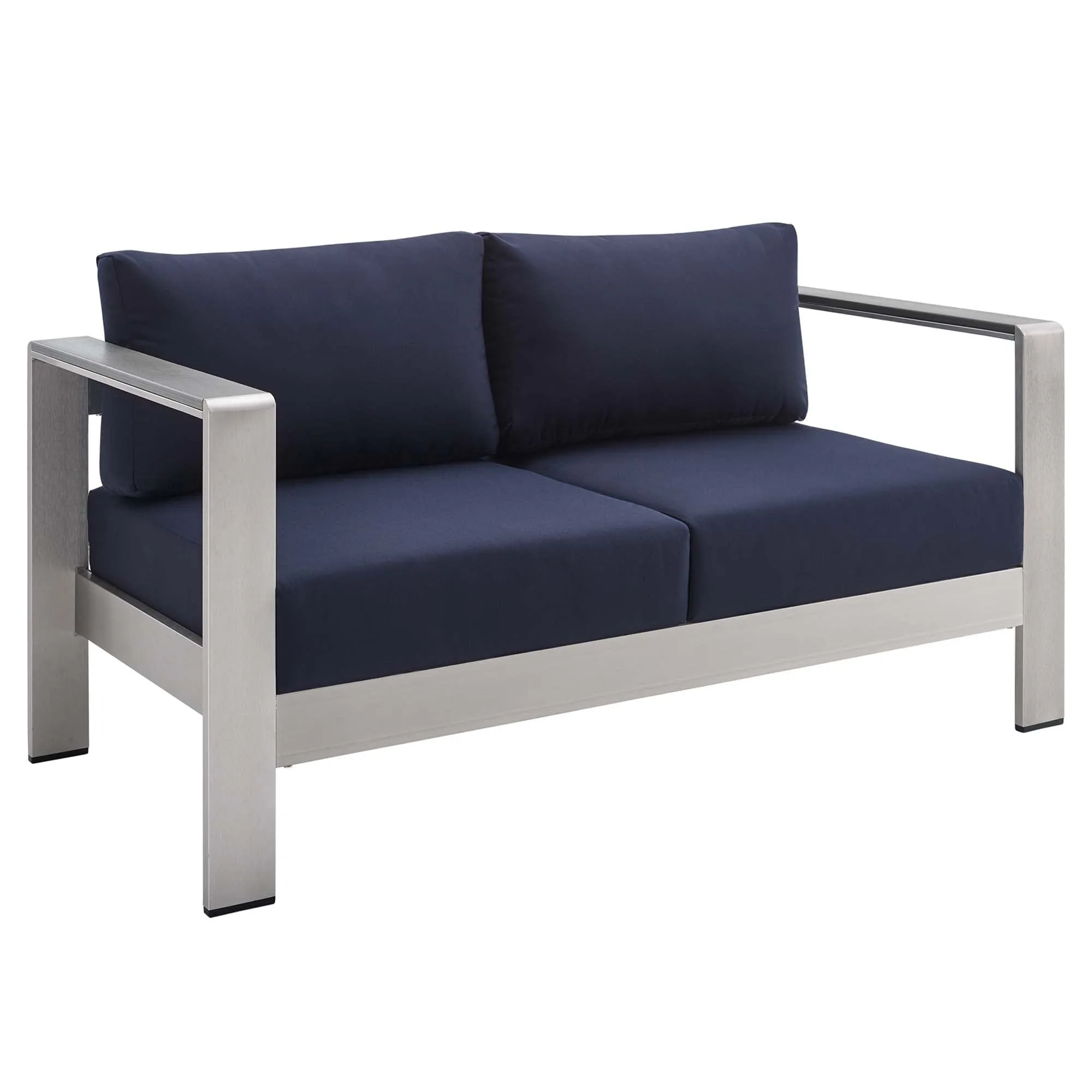 Shore Sunbrella® Fabric Outdoor Patio Aluminum 7 Piece Set by Modway