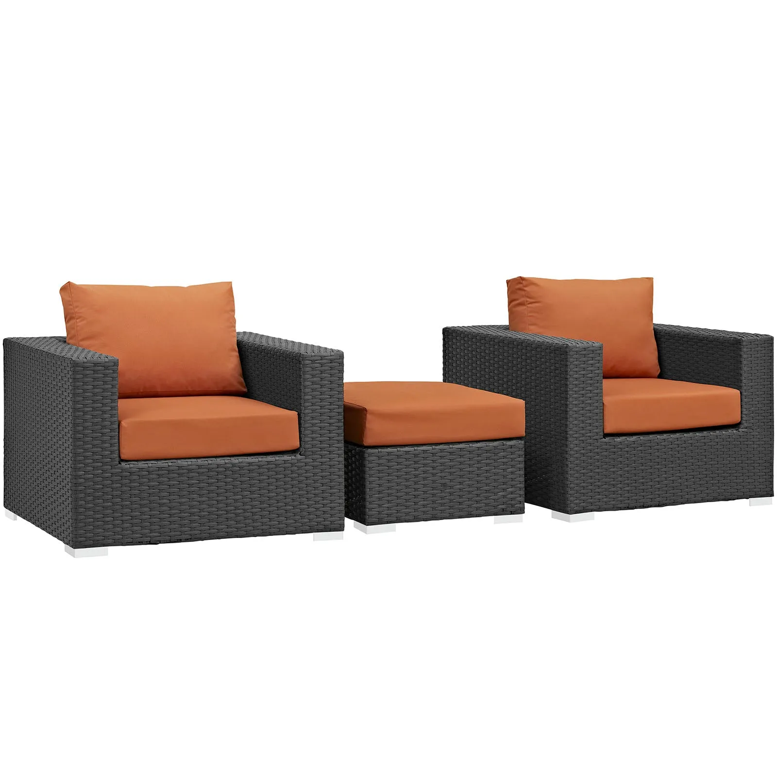 Sojourn 3 Piece Outdoor Patio Sunbrella® Sectional Set by Modway