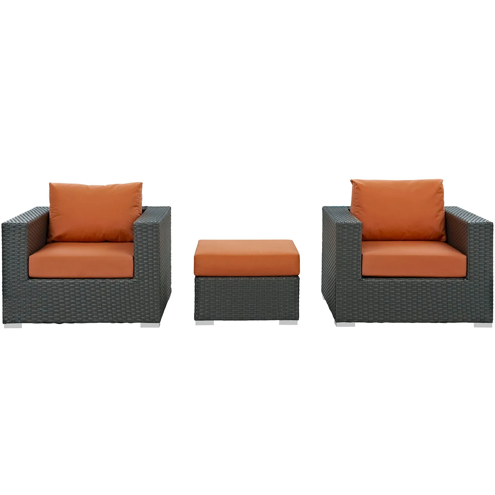 Sojourn 3 Piece Outdoor Patio Sunbrella® Sectional Set by Modway