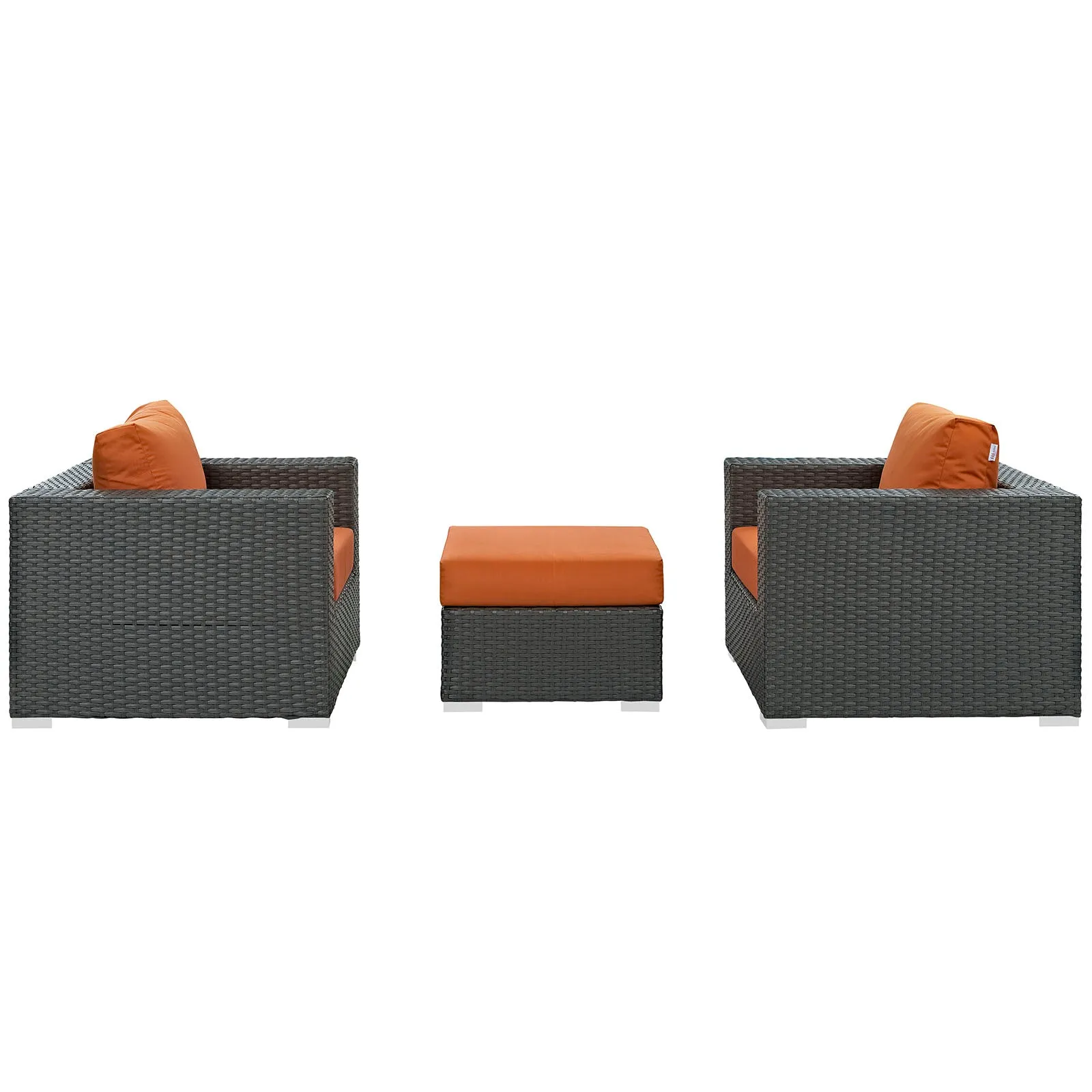 Sojourn 3 Piece Outdoor Patio Sunbrella® Sectional Set by Modway