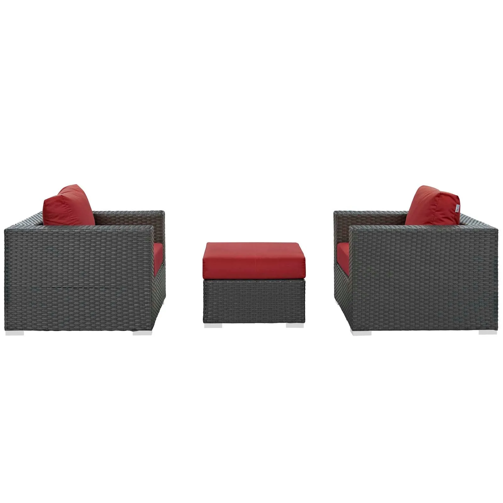 Sojourn 3 Piece Outdoor Patio Sunbrella® Sectional Set by Modway
