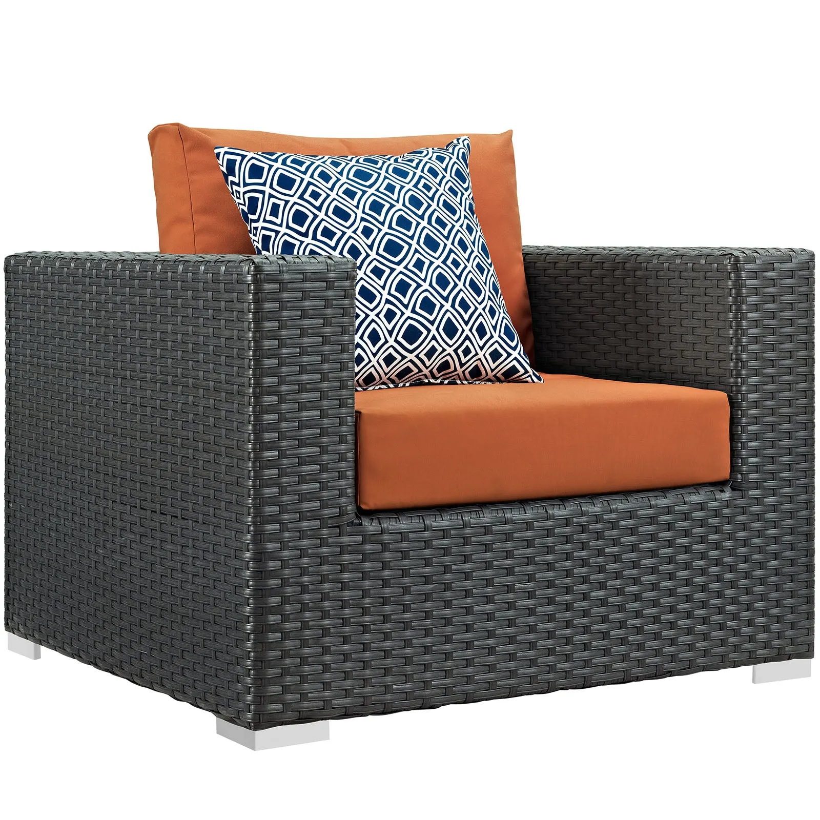 Sojourn 5 Piece Outdoor Patio Sunbrella® Sectional Set by Modway