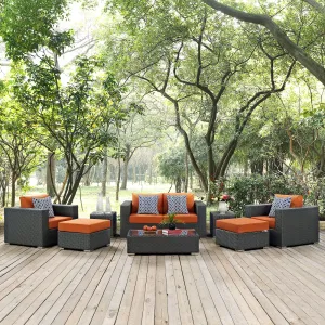 Sojourn 8 Piece Outdoor Patio Sunbrella® Sectional Set by Modway