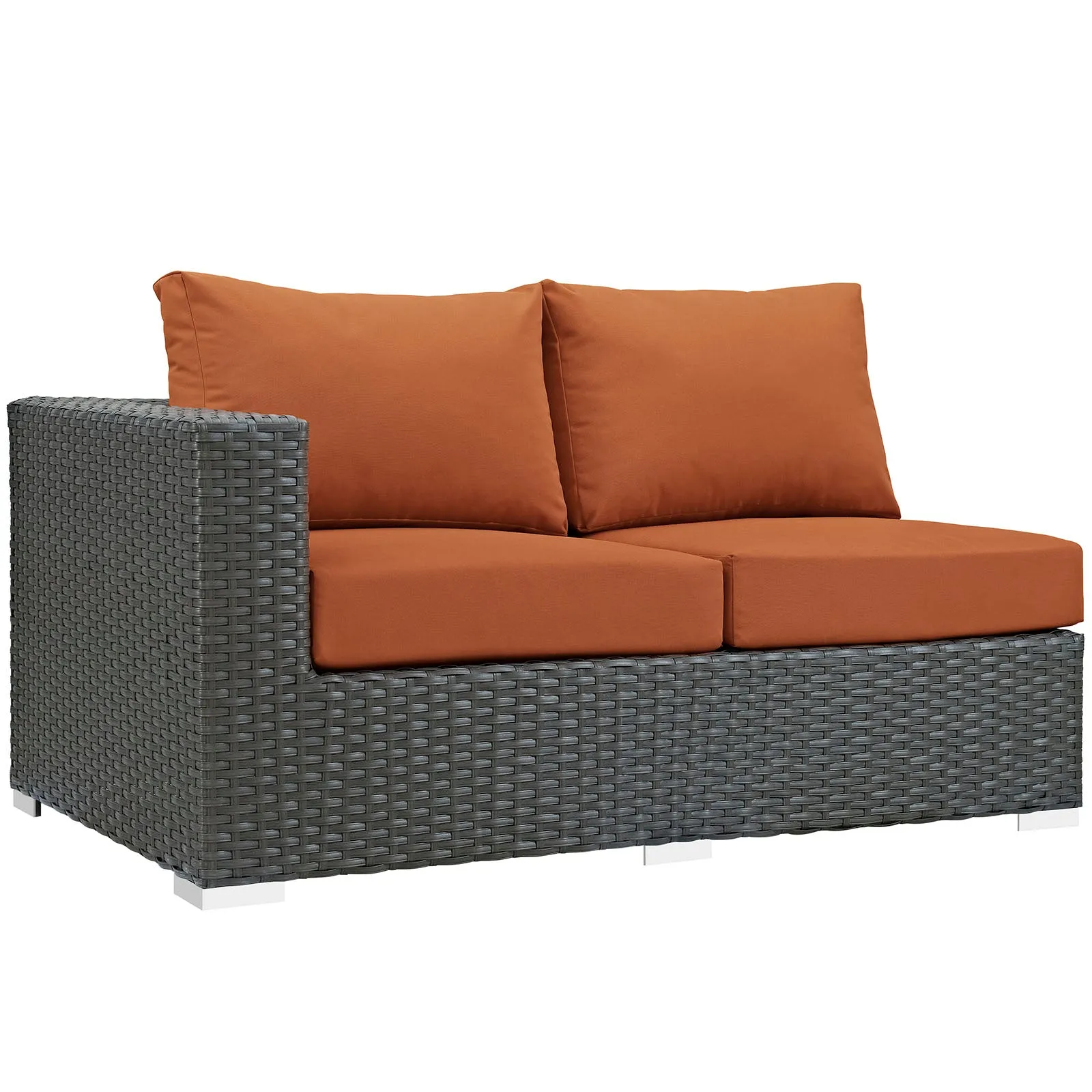 Sojourn Outdoor Patio Sunbrella® Left Arm Loveseat by Modway