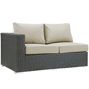 Sojourn Outdoor Patio Sunbrella® Left Arm Loveseat by Modway