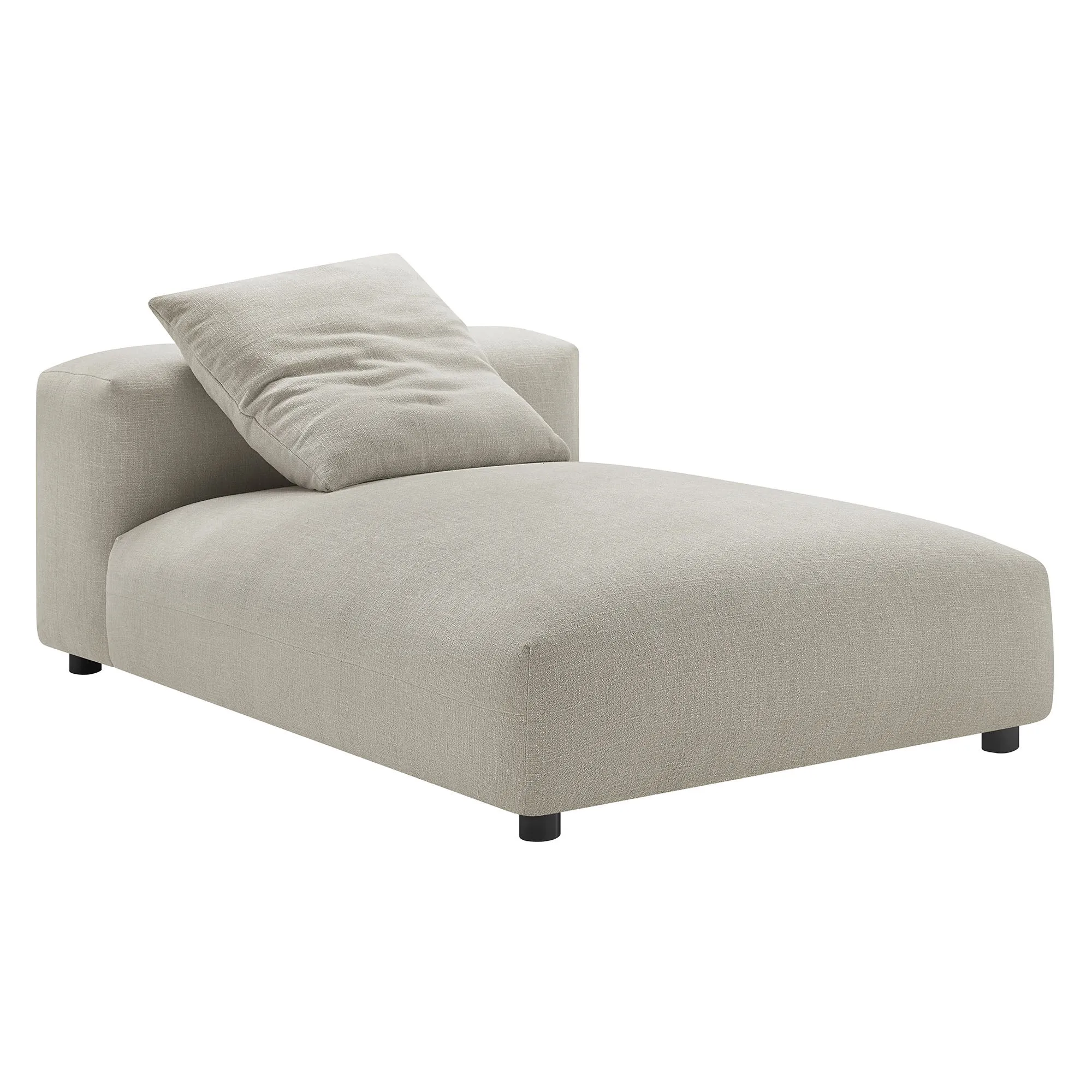 Solace 4-Piece Modular Upholstered Fabric Sectional Sofa With Ottoman by Modway