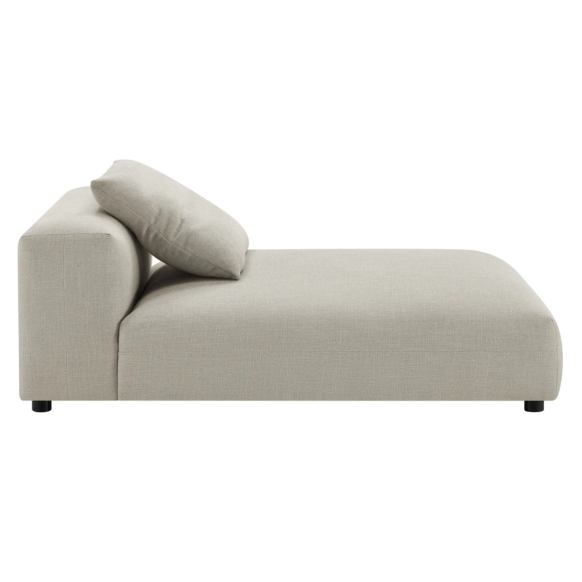 Solace 4-Piece Modular Upholstered Fabric Sectional Sofa With Ottoman by Modway