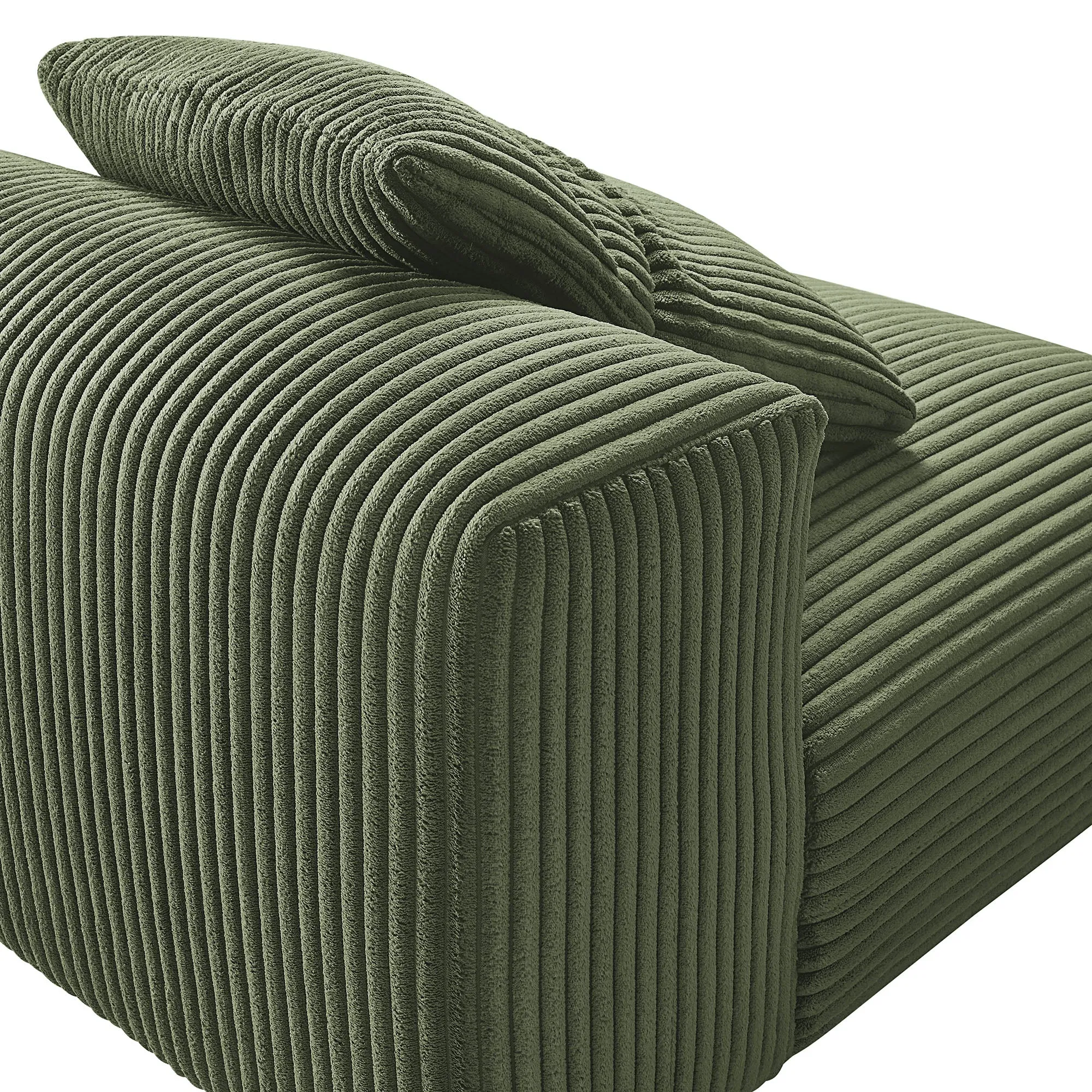 Solace  Modular Corduroy Upholstered Armless Chair