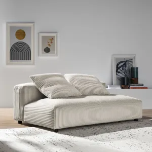 Solace  Modular Corduroy Upholstered Armless Loveseat