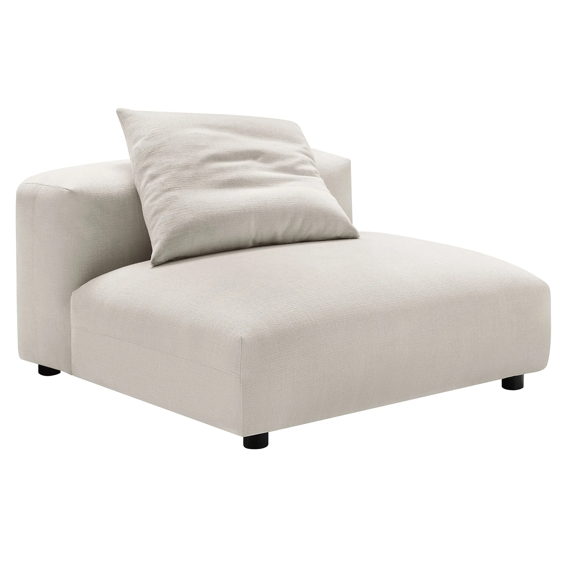 Solace  Modular Upholstered Fabric Armless Chair