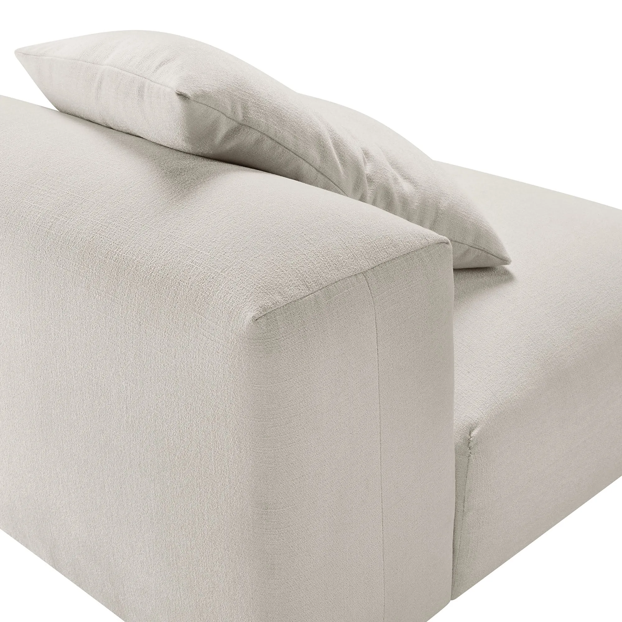 Solace  Modular Upholstered Fabric Armless Chair