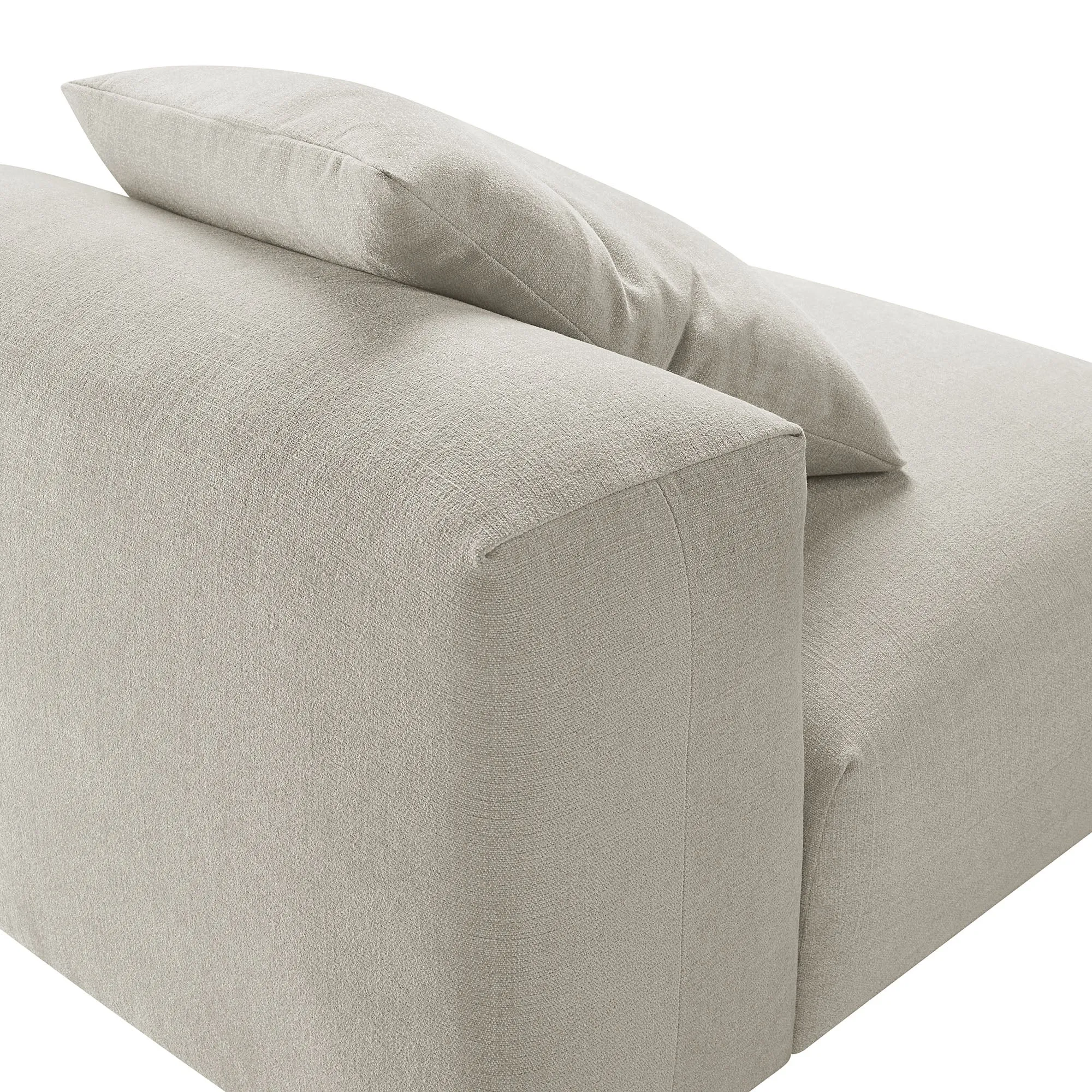 Solace  Modular Upholstered Fabric Armless Chair