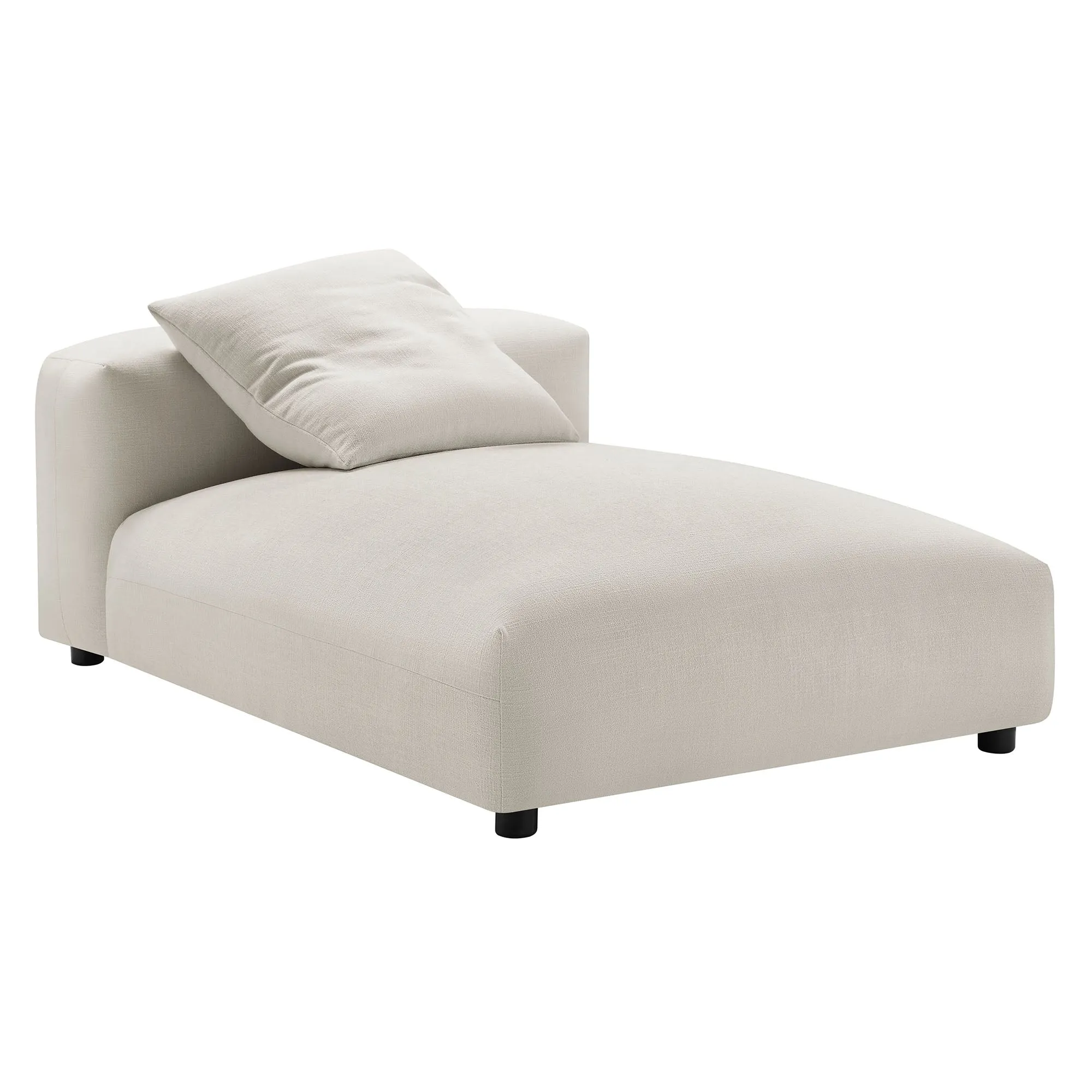 Solace  Modular Upholstered Fabric Armless Chaise Lounge