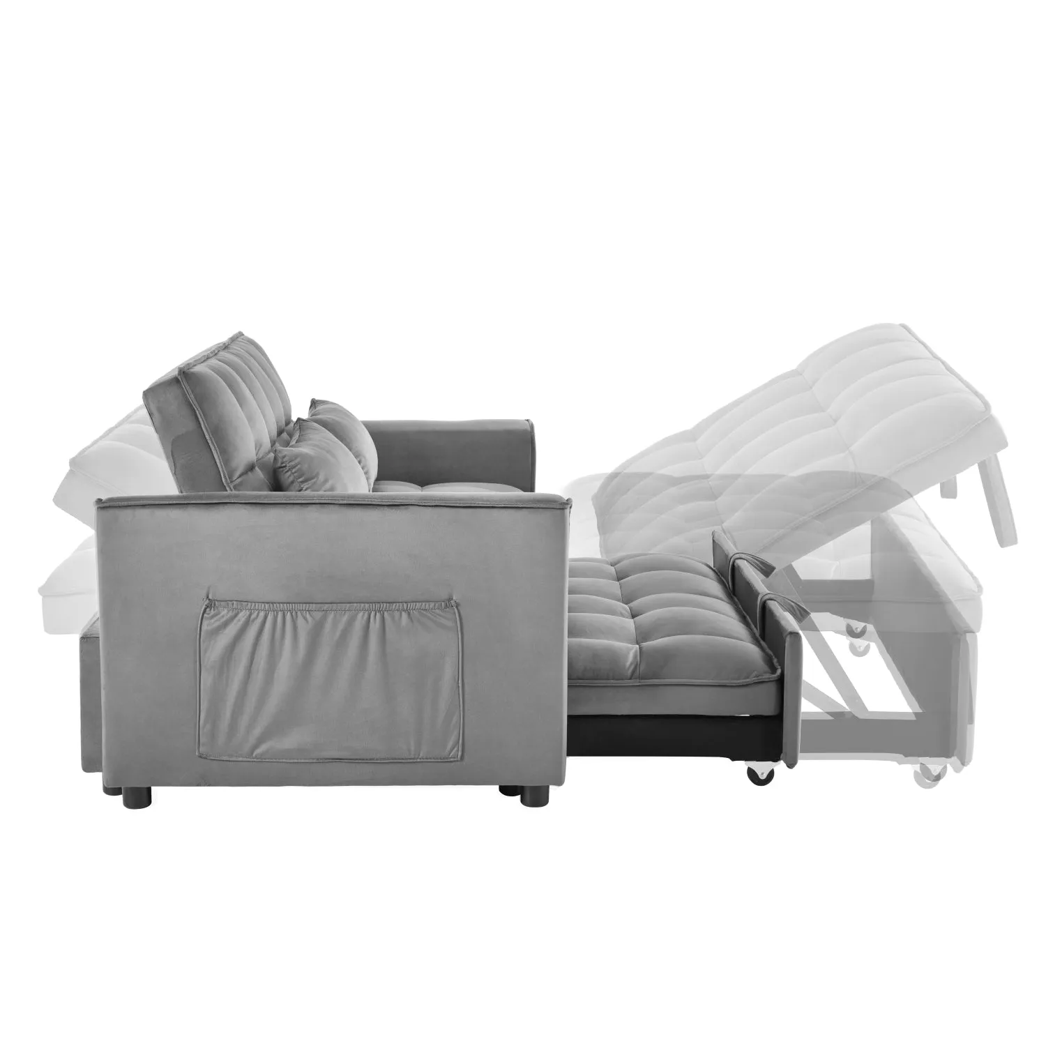 Streamdale 3-in-1 Convertible Sofa Bed - Light Gray
