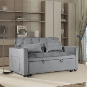 Streamdale 3-in-1 Convertible Sofa Bed - Light Gray