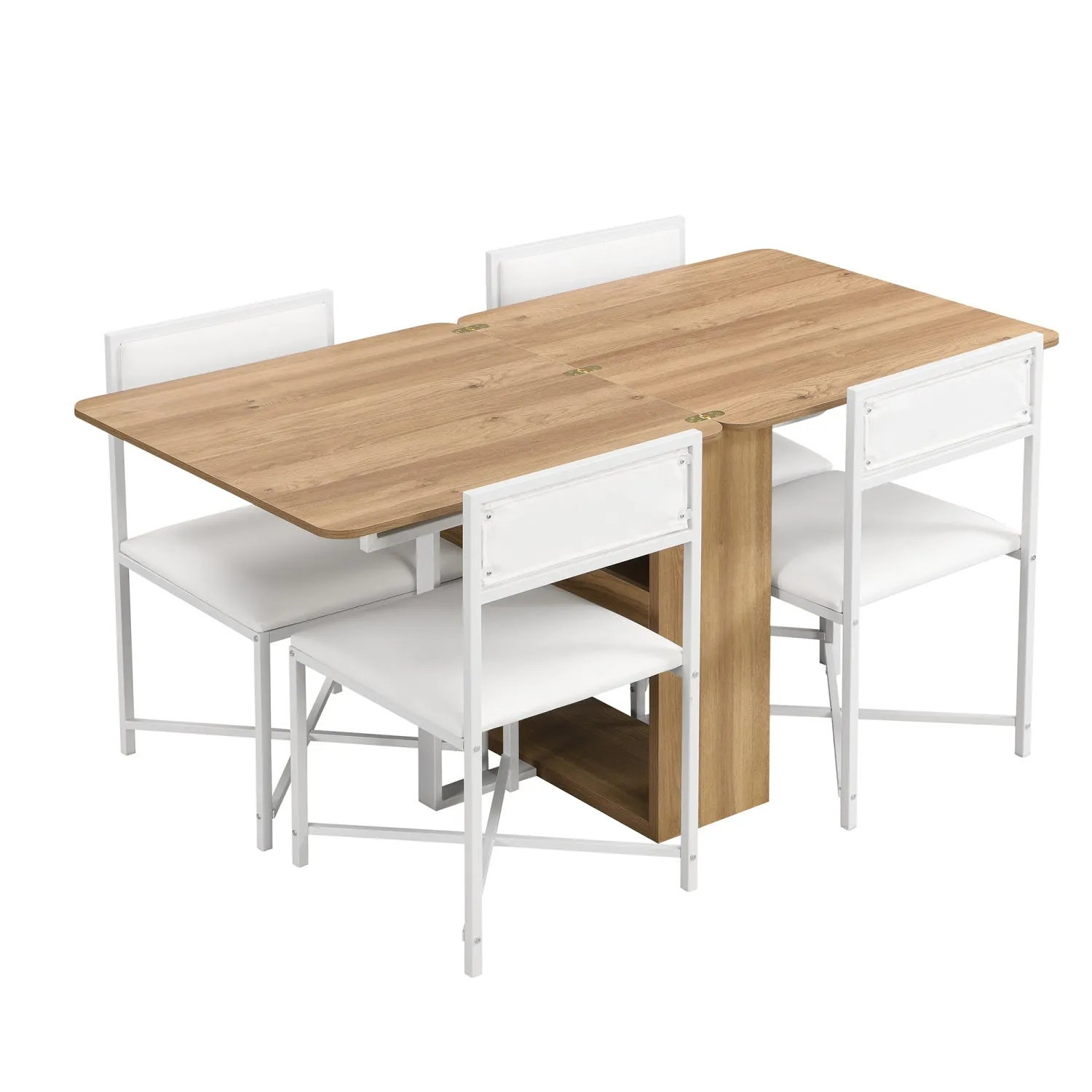 Streamdale Compact Extendable Dining Set with 4 Chairs