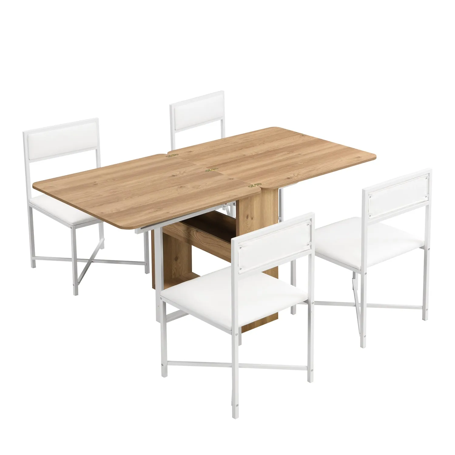 Streamdale Compact Extendable Dining Set with 4 Chairs