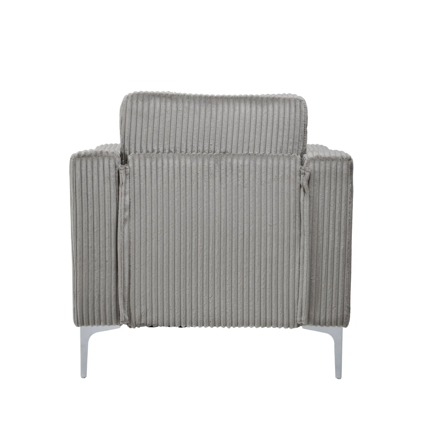 Streamdale Gray Corduroy Convertible Sectional Sofa