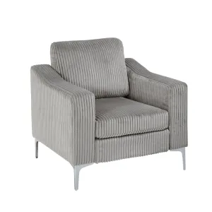 Streamdale Gray Corduroy Convertible Sectional Sofa