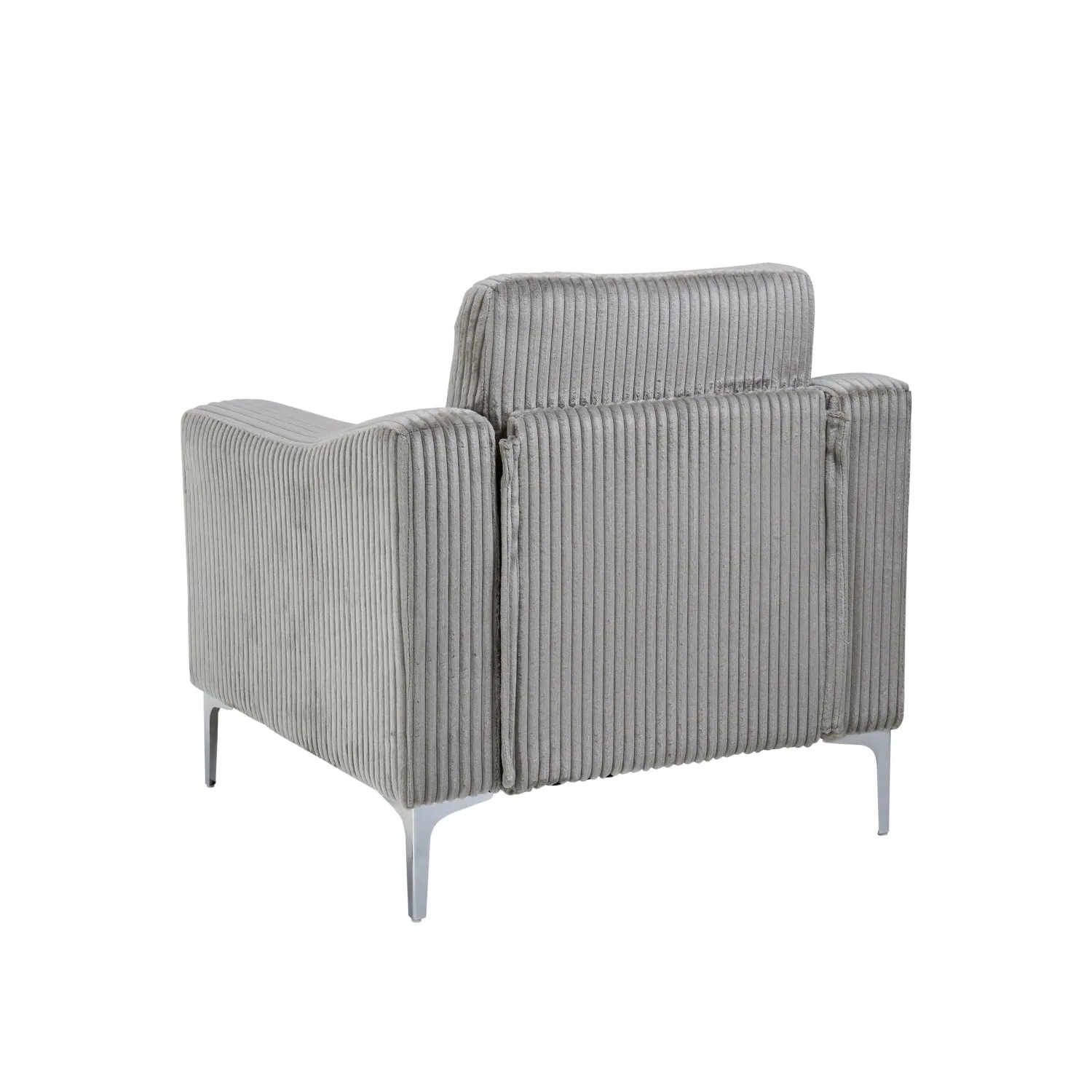 Streamdale Gray Corduroy Convertible Sectional Sofa