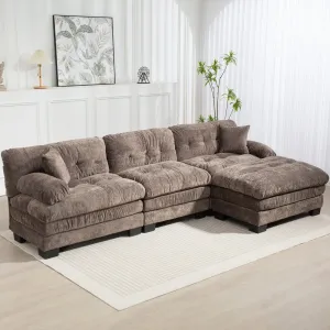 Streamdale L-Shaped Sectional Sofa Sleeper Couch - Gray