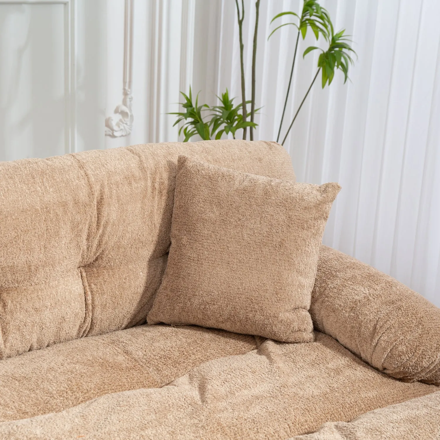 Streamdale L-Shaped Sectional Sofa Sleeper Couch - Khaki