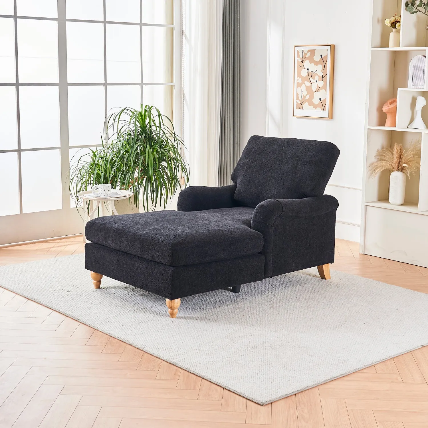 Streamdale Mid-Century Oversized Chaise Lounger Sofa