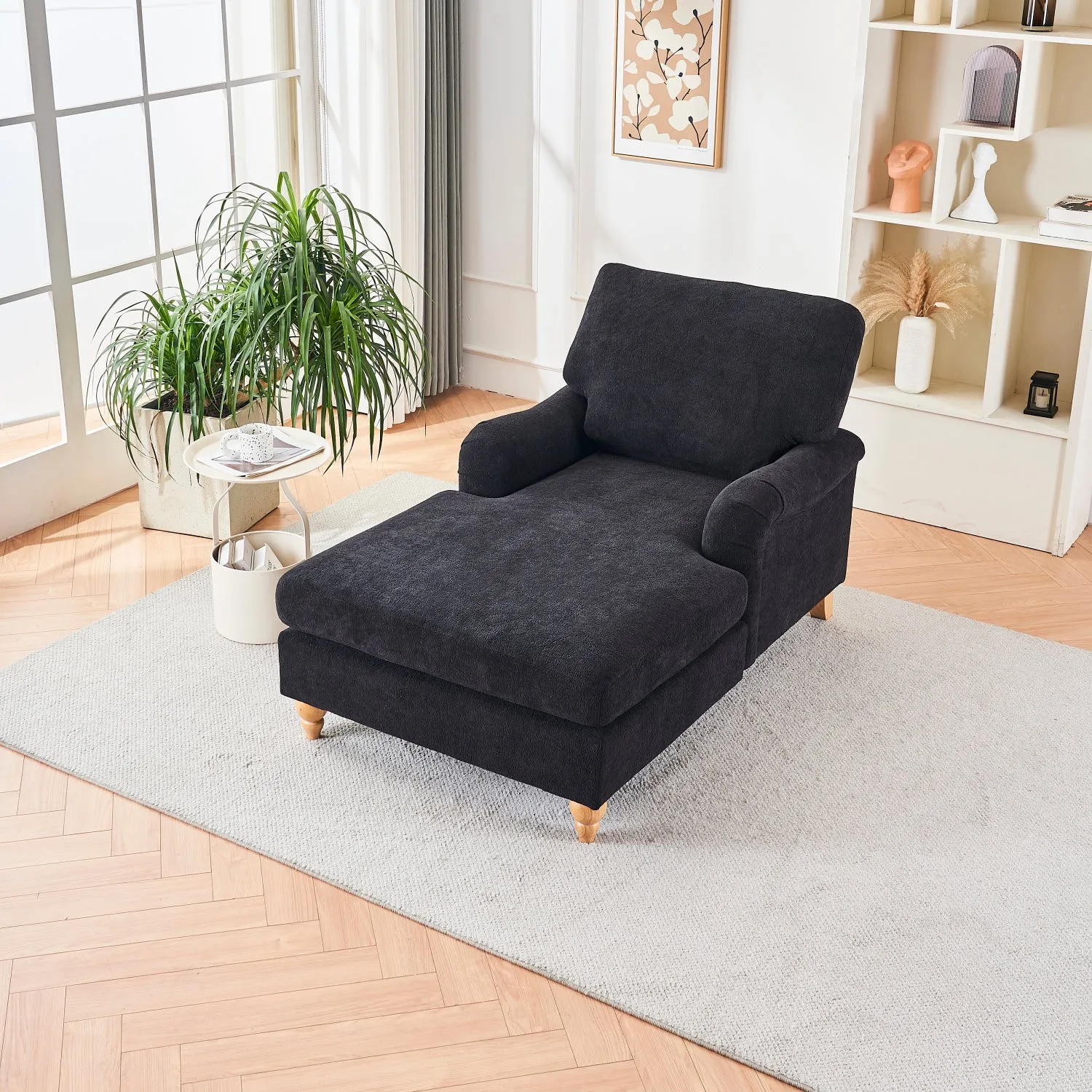 Streamdale Mid-Century Oversized Chaise Lounger Sofa