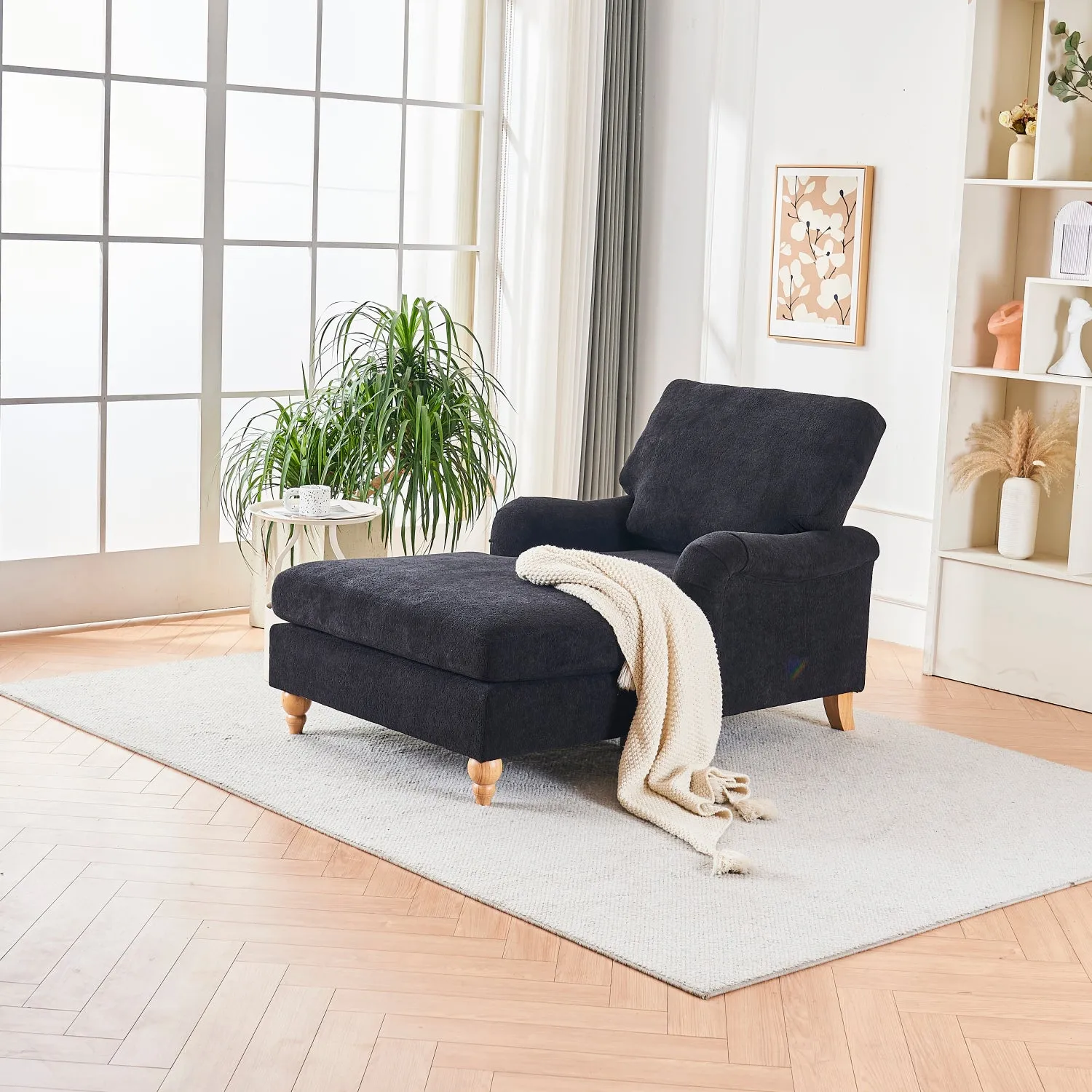 Streamdale Mid-Century Oversized Chaise Lounger Sofa