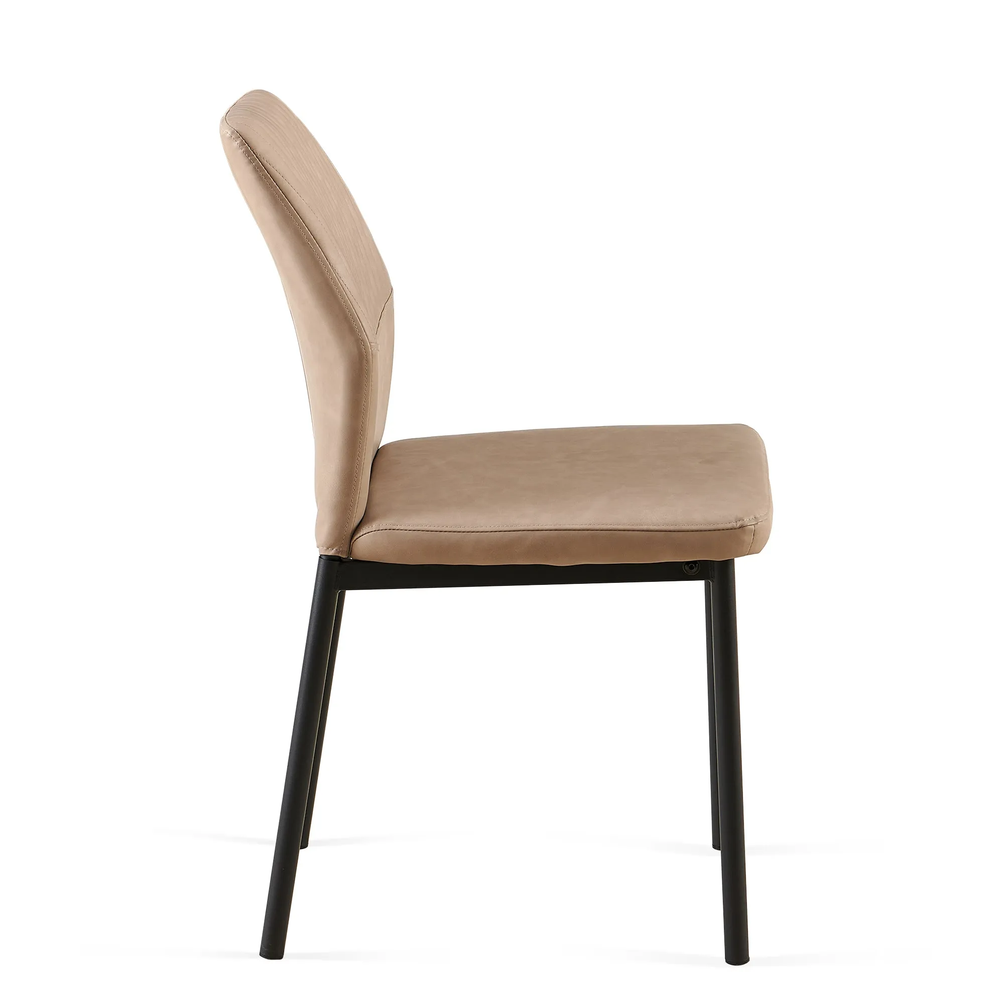Streamdale Modern PU Leather Dining Chairs with Metal Legs (4-Pack)