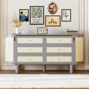 Streamdale Queen Murphy Bed with Hidden Storage & Modern Woven Design