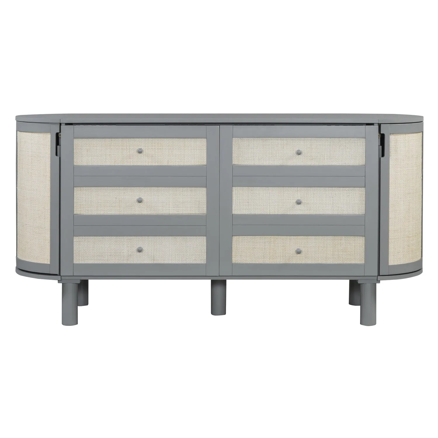 Streamdale Queen Murphy Bed with Hidden Storage & Modern Woven Design