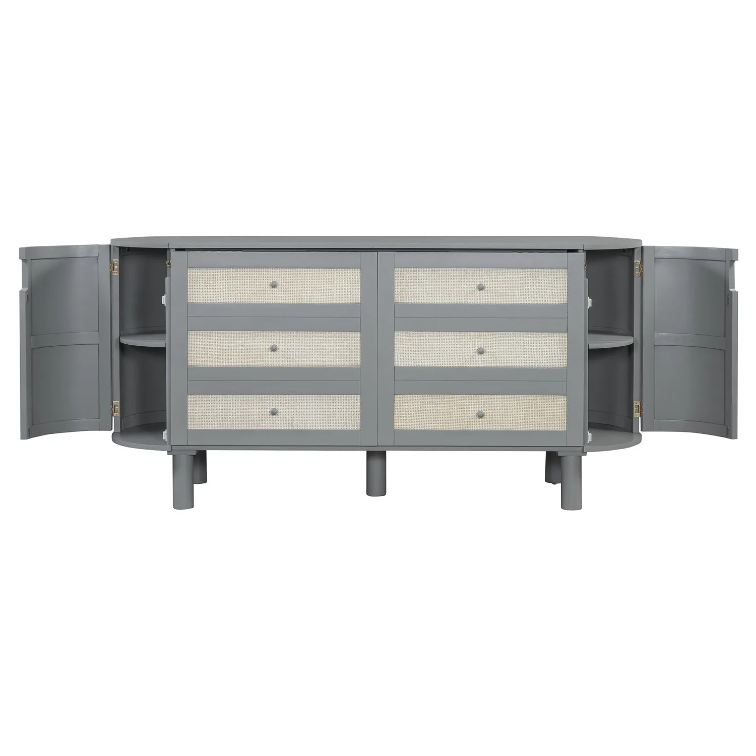 Streamdale Queen Murphy Bed with Hidden Storage & Modern Woven Design