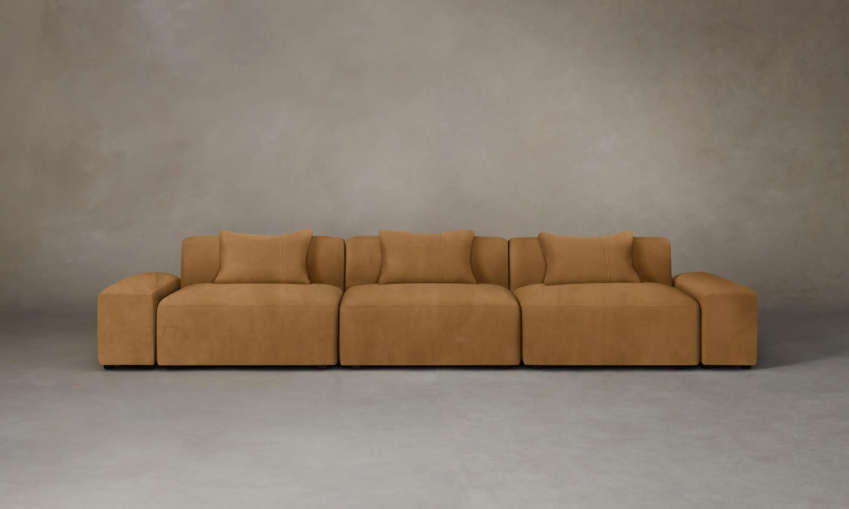 The Breuer Modular Sectional - Nubuck Leather Saddle