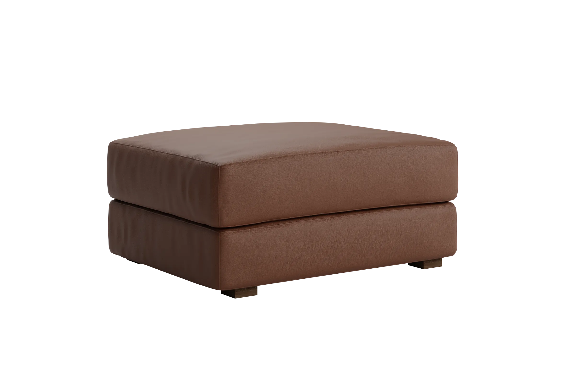 The Elevate Ottoman in Cactus Leather