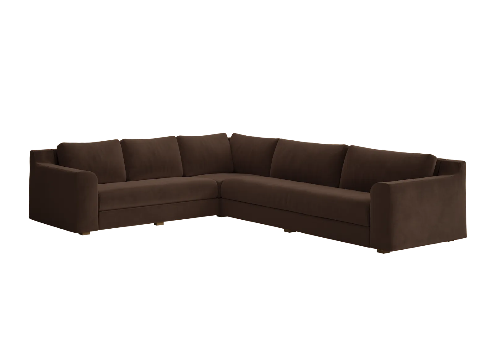 The Elevate Reversible L Sectional in Recycled Velvet