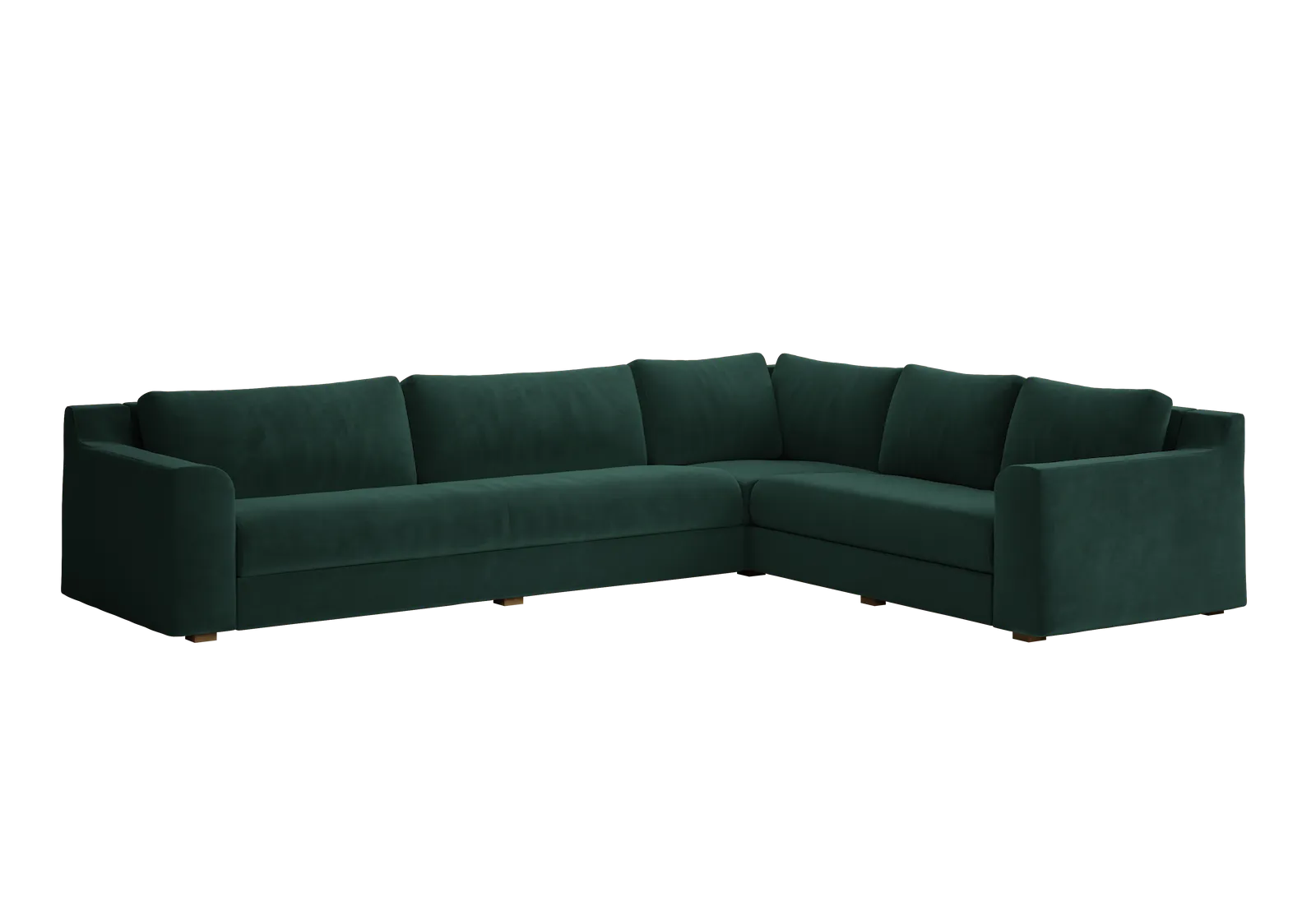The Elevate Reversible L Sectional in Recycled Velvet