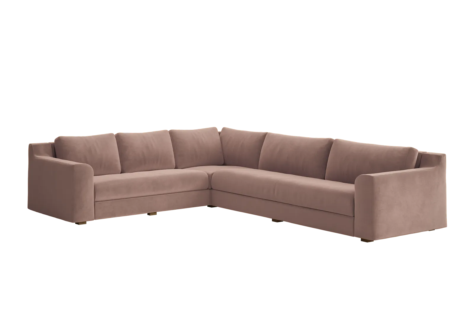 The Elevate Reversible L Sectional in Recycled Velvet