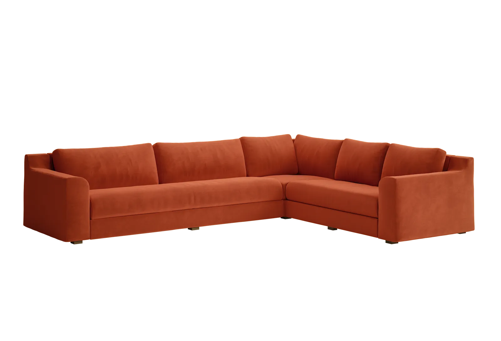 The Elevate Reversible L Sectional in Recycled Velvet