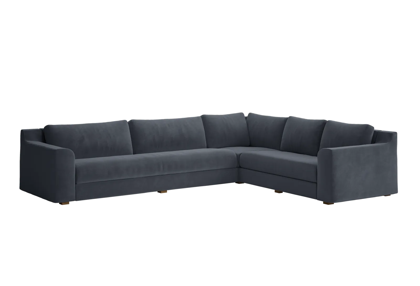 The Elevate Reversible L Sectional in Recycled Velvet
