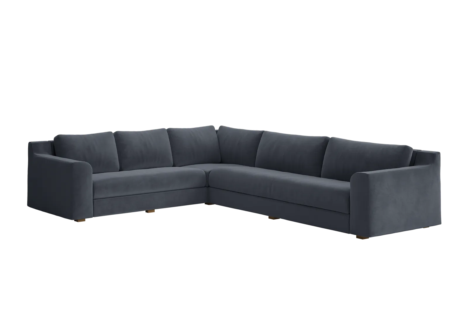 The Elevate Reversible L Sectional in Recycled Velvet