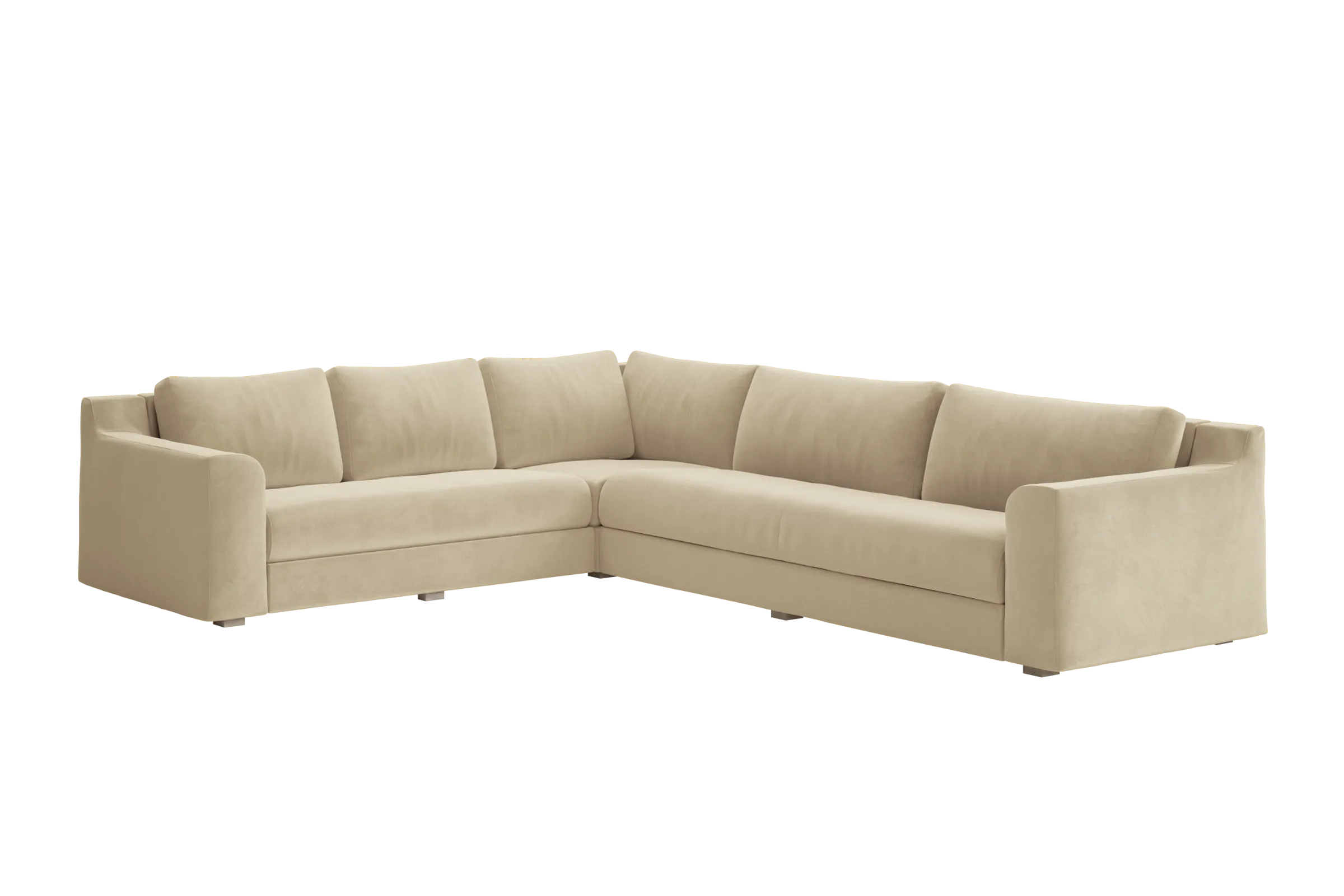 The Elevate Reversible L Sectional in Recycled Velvet