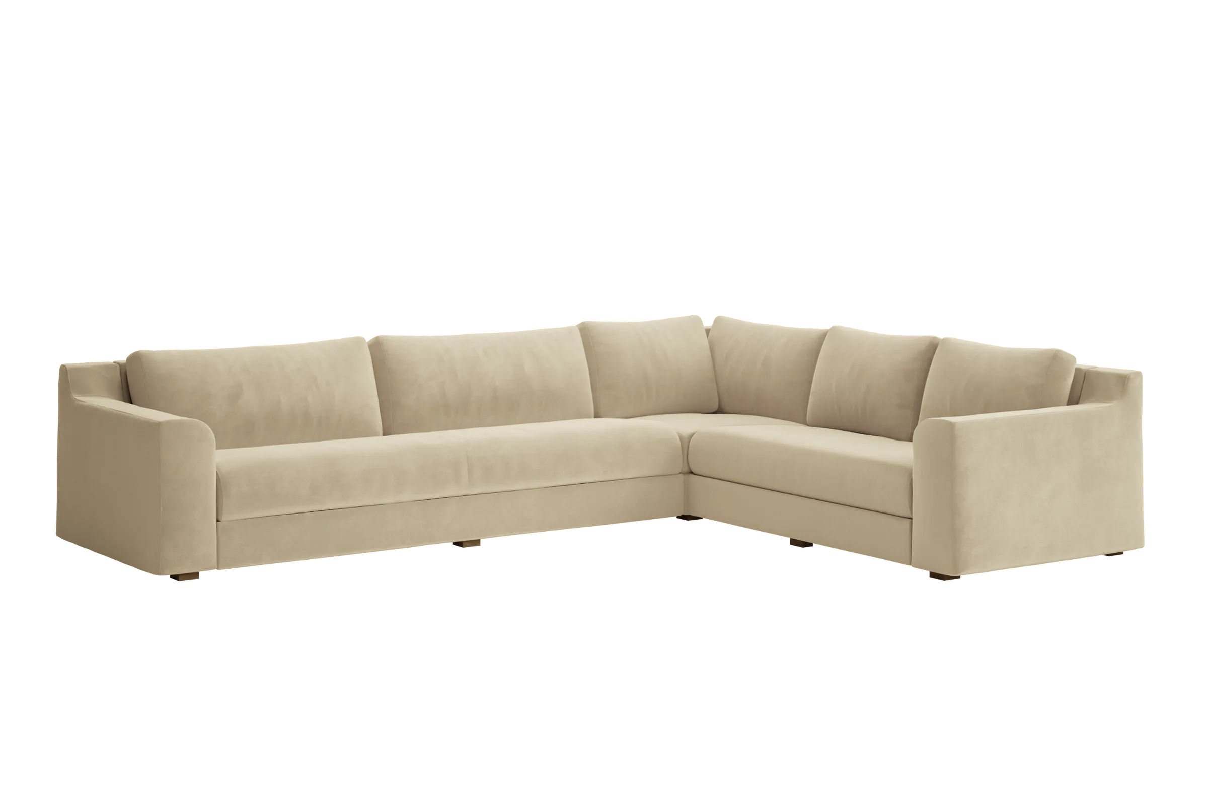 The Elevate Reversible L Sectional in Recycled Velvet