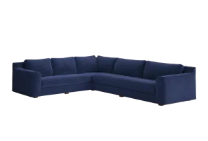 The Elevate Reversible L Sectional in Recycled Velvet