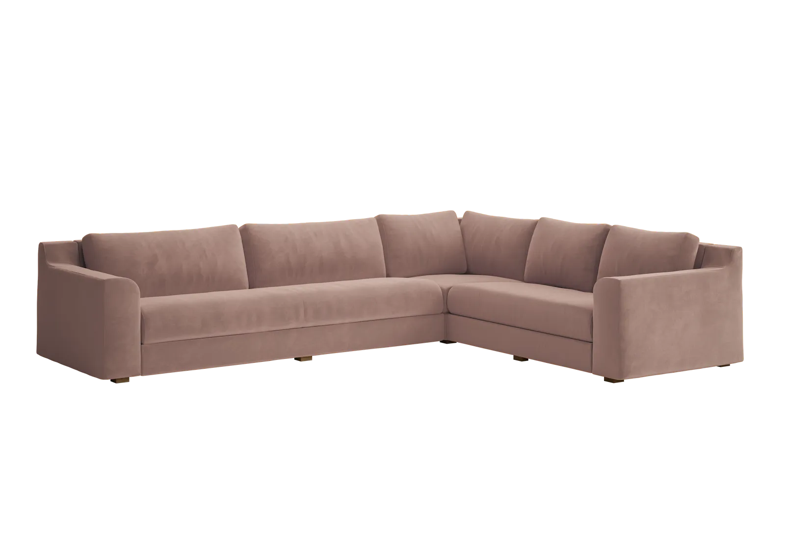 The Elevate Reversible L Sectional in Recycled Velvet